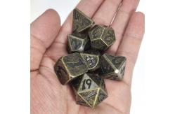 China Neat Sharp Edges Copper Black Dice Set Odorless For Collection Polyhedral supplier
