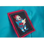 Woven Custom Clothing Patches , Pink Lovely Band Embroidered Patches for baby Clothing for sale