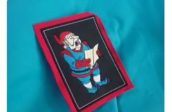 China Woven Custom Clothing Patches , Pink Lovely Band Embroidered Patches for baby Clothing supplier