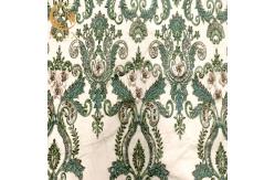 China Custom Green 3D Applique Bridal Lace Fabrics For Party Dresses supplier