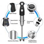 Stainless Steel 12 Speed Hand Mixer , 5 In 1 Immersion Blender for sale