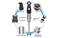 China Stainless Steel 12 Speed Hand Mixer , 5 In 1 Immersion Blender supplier