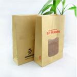 Food Grade Customized Kraft Paper Bags Clear Window For Bread for sale