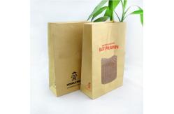 China Food Grade Customized Kraft Paper Bags Clear Window For Bread supplier