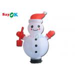 Oxford Cloth Inflatable Holiday Decorations Air Model Pvc Inflatable Rotating Christmas Snowman for sale