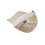 Fashionable White 6 Panel Baseball Cap With Adjustable Strap Closure