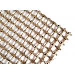 Square Hole Crimped Woven Architectural Wire Mesh For Interior Partition