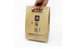 China Tea Exquisite Paper Packaging Boxes With Window and Handle Custom Size supplier
