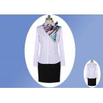 Pink Female Work Uniform Shirts 1 Breast Pocket As Business Office Clothing for sale