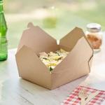 Kraft Paper Meal Food Boxes Disposable Take Out Containers Lunch for sale