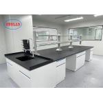 Multi Functional Chemistry Lab Bench  Laboratory Casework Vietnam  With Phenolic Tops Brass Faucet And DTC Buffer Hinge for sale