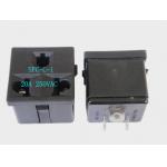 Black Brazil Square 3 Prong Power Socket Power Outlet AC Wall Receptacle 250VAC 20A for sale