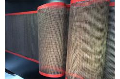 China 300 Degrees Red Edging Polymer Conveyor Belt 4*4mm Hole Coated Mesh supplier