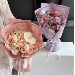 Antistatic Florist Wrapping Paper with Waterproof and Embossed Art Rose Blossom Design