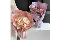 China Antistatic Florist Wrapping Paper with Waterproof and Embossed Art Rose Blossom Design supplier