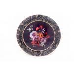 30cm Black Vietnamese Metal Steel Dinner Plates For Restaurant for sale