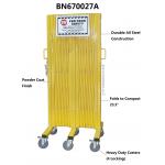 Warehouse Heavy Duty Steel Portable Folding Security Gates With Warning Label