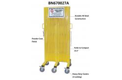 China Warehouse Heavy Duty Steel Portable Folding Security Gates With Warning Label supplier