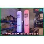 White Oxford Cloth Inflatable Pillar 2m / 2.5m / 3m For Wedding Decoration for sale