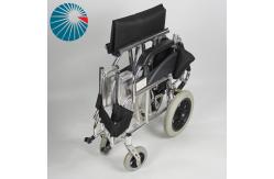 China Easy Portability Aluminium Folding Wheelchair For Elderly Traval supplier