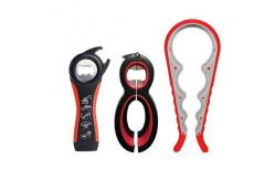 China 5 in 1 Multi Function Can Opener Bottle Opener Kit with Silicone Handle supplier