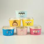 Customization Paper Bowl 350cc Biodegradable Personalized Paper Ice Cream Bowls for sale