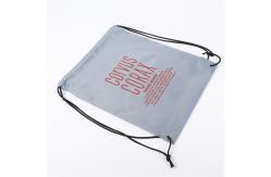 China 210D Polyester Grey PU Corner Drawstring Packaging Bags supplier