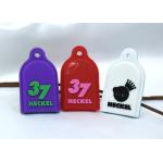 Embossed Matt PVC Rubber Keychain SGS 3D PVC Keychain Purple Red White for sale