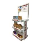 Countertop Rum Cake Display Rack Wooden Display Baskets For Bakery Bakeshop for sale