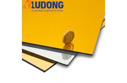 China 3MM Gold Silver Mirror Aluminum Composite Panel PE Coating supplier