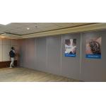 Portable Sliding Door Hotel Sound Proof Partition Wall Melamine Surface Aluminium + MDF Board Structure for sale