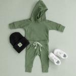 French Terry Fabric Custom Pullover Sweatshirt Top And Pant 260gsm 16T