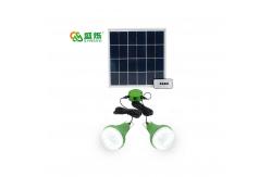China CE ROHS Li Battery Solar Emergency Lights 2 Bulbs Solar Home Lighting Kit supplier