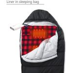 61cm Width Electric Sleeping Bag Liner , Self Heating Sleeping Bag With 5V 2A Power for sale