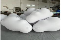 China Airtight PVC Hanging Inflatable Hanging Led White Cloud Balloon For Ceiling supplier