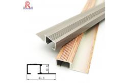 China Polished Aluminium Stair Nosing Edge Trim Stair Edge Protectors With Rubber supplier