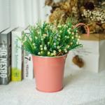 Metal Garden Ornaments 4 Pack Round Metal Planter Pot With Handles