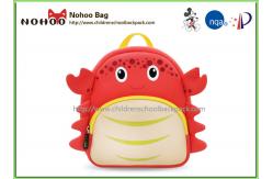 China Double Shoulder Cute Toddler Girl Backpacks With Cute Crab Style supplier