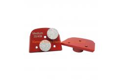 China 3 Hole Bracket  Concrete Grinding Tools Double Button Segments Diamond Grinding Disc supplier