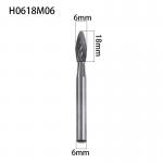 H Shape 6mm Flame Carbide Burr / Die Grinder Bits For Aluminum Full Size for sale