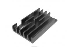 China 6060 Alloy Aluminum Heatsink Extrusion Profile Black Anodized Electrophoretic supplier