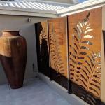 Decorative Outdoor Privacy Art Corten Steel Garden Screen Laser Cut for sale