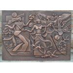 Classical Style Wall Art Bronze Relief Casting Surface Finish Anti Corrosion for sale