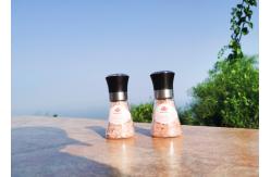 China Salt Pepper Grinder with 80ml Transparent Glass Condiment Bottle and Adjustable Head supplier