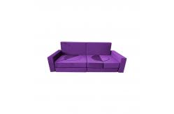 China Various Fun Shapes Waterproof Velvet Fabric Foam Play Couch Set 15KG supplier