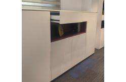 China White Wooden File Cabinets Locking 2 4 6 Drawer CEO Office Lockers supplier