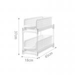 2 Tier Plastic Pull Out Shelves Plastic Organizer Shelf For Kitchen