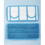 Reusable Microfiber Wet Mop Pads Blue With White Canvas Backing 420gsm