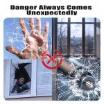 4Mil Clear Safety Bulletproof Safety & Security Film Tint for Building Window