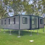 Roomy Double Wings Foldable Expanding Container Homes Luxury Family Residences for sale